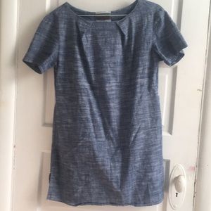 Light Blue Tunic with Pockets! Mini Shift Dress